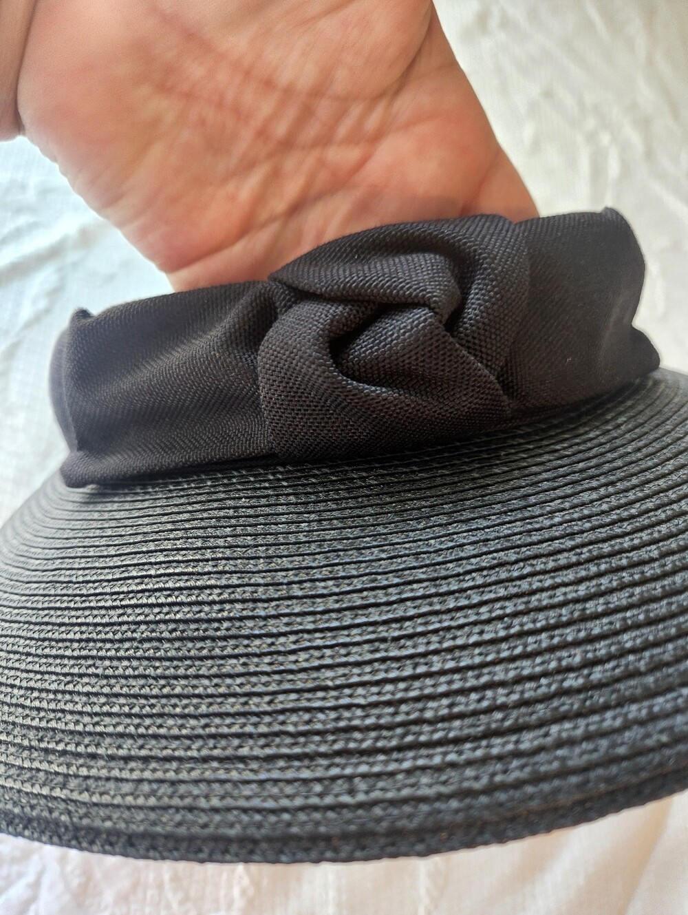 Eric Javits Black Wide-Brim Sun Visor - Picture 6 of 7